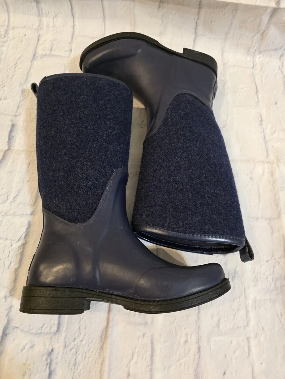 UGG Navy and Navy Tall Winter Rain Boots